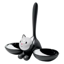 Alessi Tigrito Kattenvoerbak Ø16 Zwart