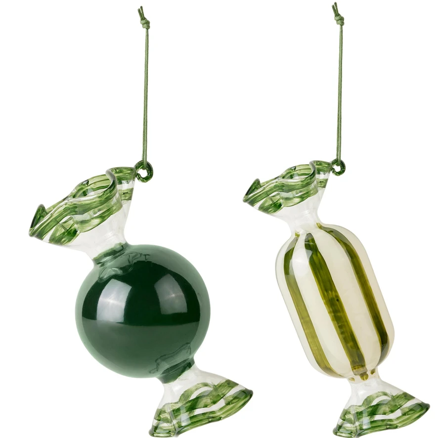 Broste Copenhagen Candy Kerst Ornament Set Van 2 Cream 6 Broste Copenhagen Candy Kerst Ornament Set Van 2 Cream - Afbeelding 4