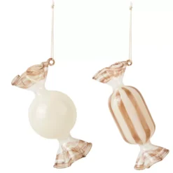 Broste Copenhagen Candy Kerst Ornament Set Van 2 Cream