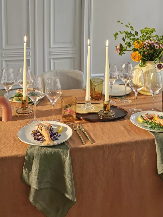 Broste Copenhagen Hammered Glazen 50cl Lichtbruin 6 Broste Copenhagen Hammered Glazen 50cl Lichtbruin - Afbeelding 4