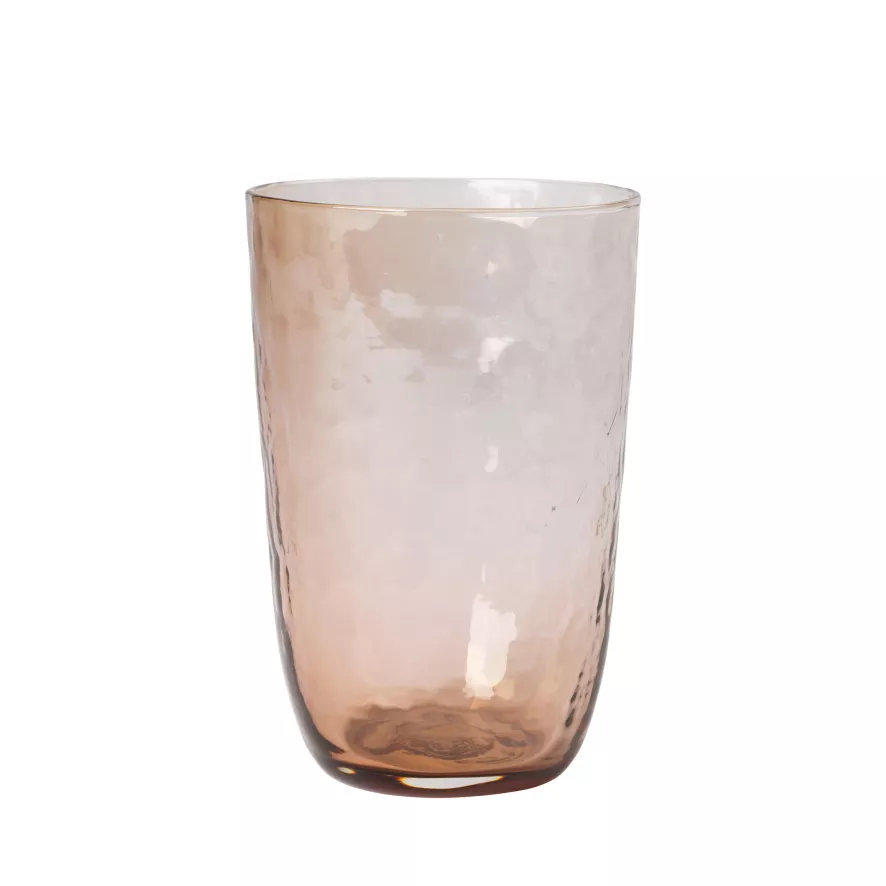 Broste Copenhagen Hammered Glazen 50cl Lichtbruin 5 Broste Copenhagen Hammered Glazen 50cl Lichtbruin - Afbeelding 3