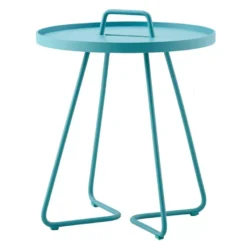 Cane-Line On-the-move Bijzettafel S Ø44 Aqua