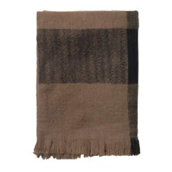 Ferm Living Dry Plaid 120x170 Sugar Kelp Black