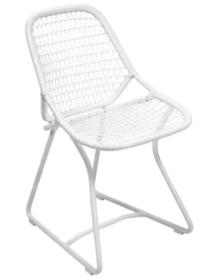 Fermob Sixties Tuinstoel Onderstel Cotton White, Zitting Cotton White