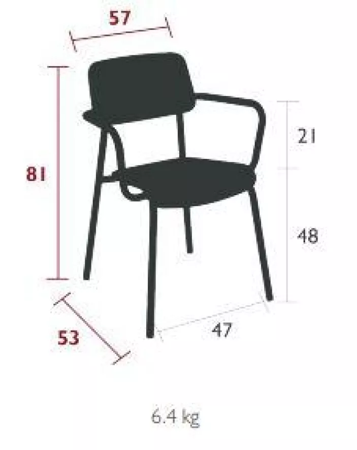 Fermob Studie Tuinstoel Met Armleuning Cactus 6 Fermob Studie Tuinstoel Met Armleuning Cactus - Afbeelding 4
