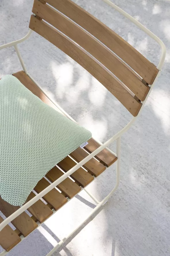 Fermob Surprising Teak Fauteuil Acapulco Blue 6 Fermob Surprising Teak Fauteuil Acapulco Blue - Afbeelding 4