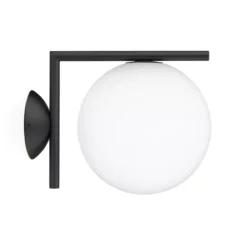 Flos IC Lights C/W1 Outdoor Wandlamp Zwart