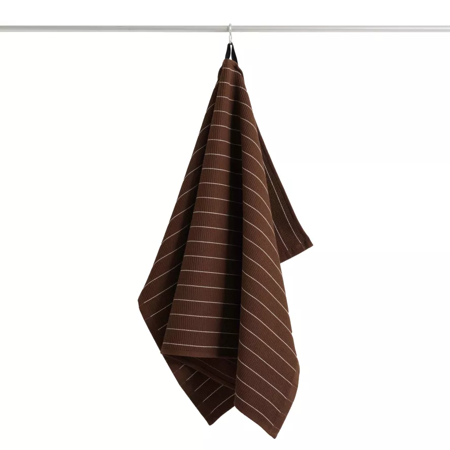 Hay Canteen Theedoek Chocolate Pinstripe 3 Hay Canteen Theedoek Chocolate Pinstripe