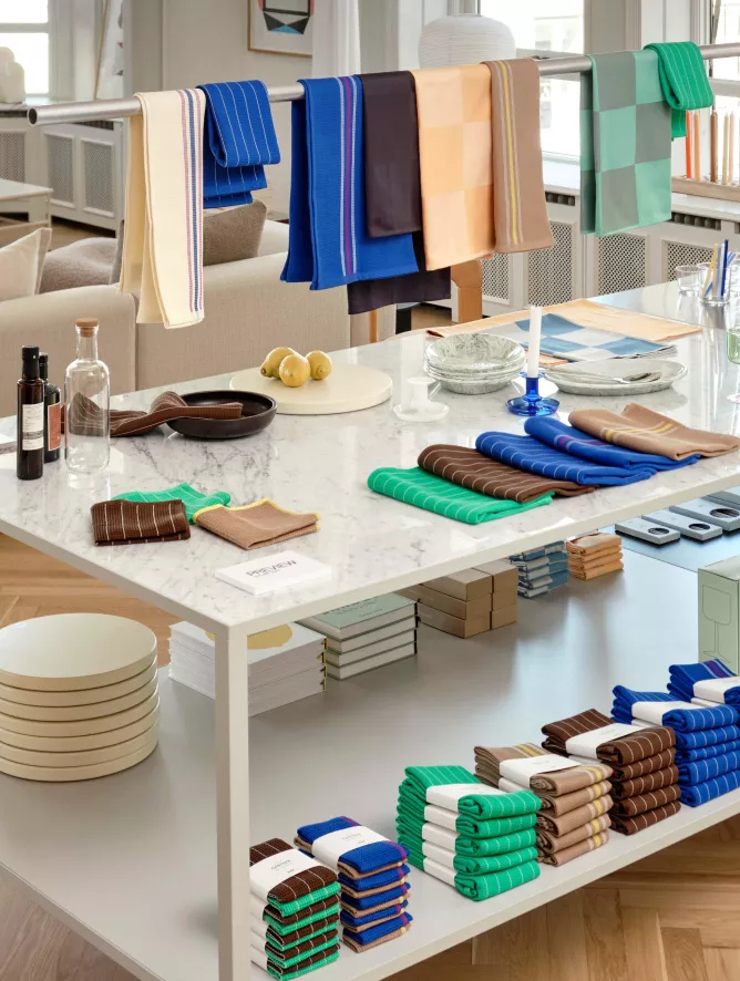 Hay Canteen Theedoek Blue And Fuchsia 5 Hay Canteen Theedoek Blue And Fuchsia - Afbeelding 3