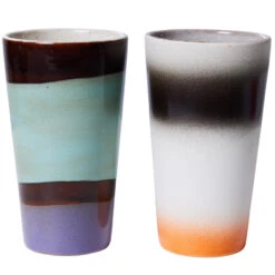 HKliving 70's Ceramic Latte Mok Kopjes Set Van 2 Clash -Flos || EMU Winkel x886x886 hkliving 70 s ceramic latte mok set van 213.jpg.pagespeed.ic .XFFdTqOllP