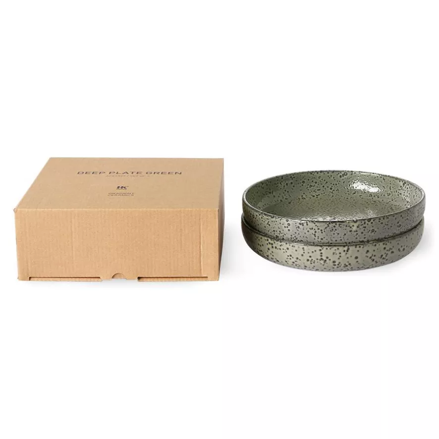 HKliving Gradient Diep Bord Ø21.5 Set Van 2 Green 13 HKliving Gradient Diep Bord Ø21.5 Set Van 2 Green - Afbeelding 11