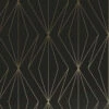 KEK Amsterdam Golden Lines Behang II Black/gold MW-076