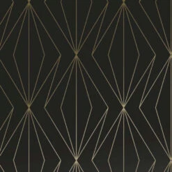 KEK Amsterdam Golden Lines Behang II Black/gold MW-076