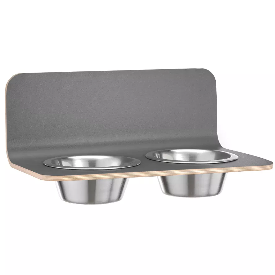 MiaCara Arco Hondenvoerbak Wand Medium/large Grijs 4 MiaCara Arco Hondenvoerbak Wand Medium/large Grijs - Afbeelding 2