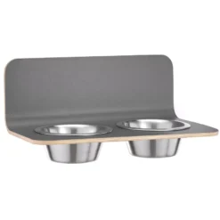 MiaCara Arco Hondenvoerbak Wand Medium/large Grijs