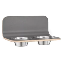 MiaCara Arco Hondenvoerbak Wand Small/medium Grijs