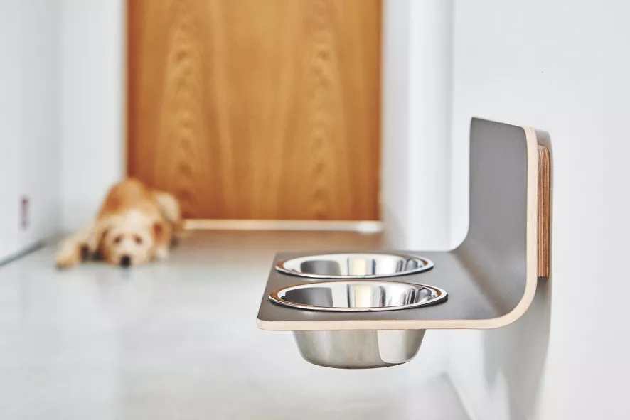 MiaCara Arco Hondenvoerbak Wand Medium/large Grijs 7 MiaCara Arco Hondenvoerbak Wand Medium/large Grijs - Afbeelding 5