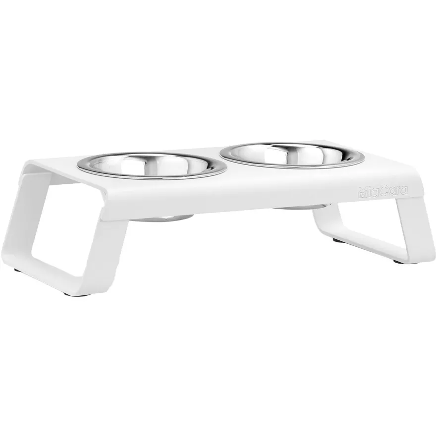 MiaCara Desco Hondenvoerbak Small Aluminium Wit 3 MiaCara Desco Hondenvoerbak Small Aluminium Wit