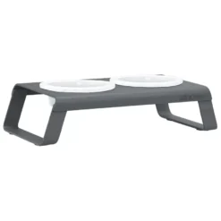 MiaCara Desco Kattenvoerbak Porselein Grijs