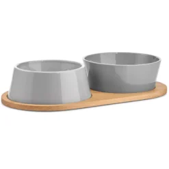 MiaCara Doppio Hondenvoerbak Medium Pine -Flos || EMU Winkel x886x886 miacara doppio hondevoerbak met blad medium6.jpg.pagespeed.ic .Sqvp7XYc5x