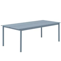 Muuto Linear Steel Tuintafel 220x90 Pale Blue
