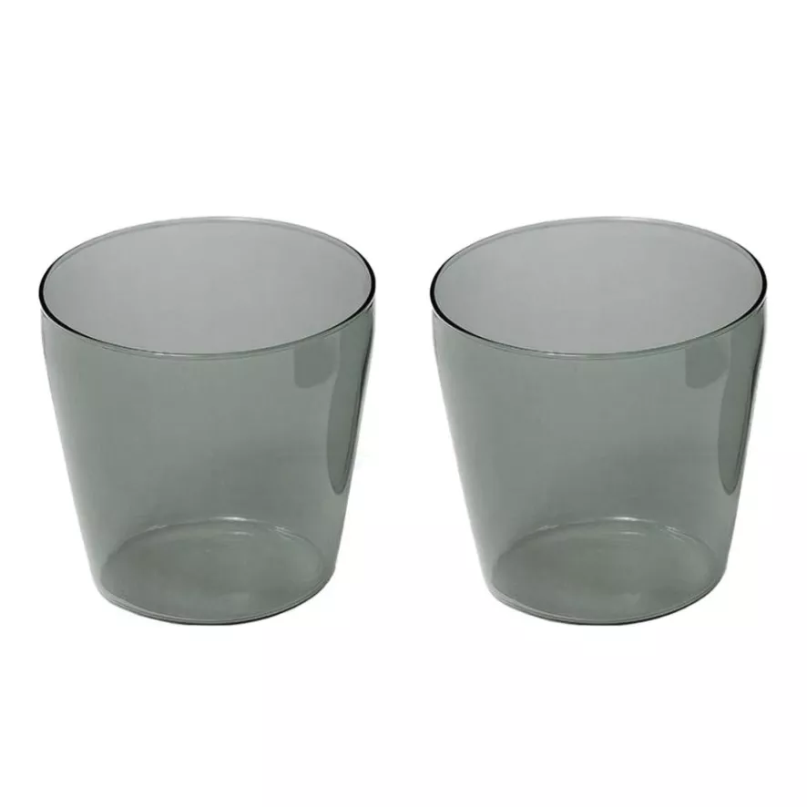 Nine Milk Glas Set Van 2 Grijs 3 Nine Milk Glas Set Van 2 Grijs