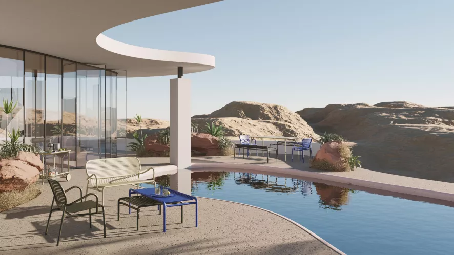 Petite Friture Week-end Tuintafel 180x85 Met Dicht Blad Glass Groen 5 Petite Friture Week-end Tuintafel 180x85 Met Dicht Blad Glass Groen - Afbeelding 3