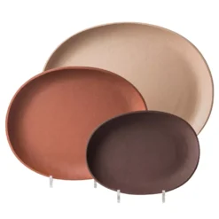 POLSPOTTEN Tray Greek Dienblad Set Van 3 Bruin