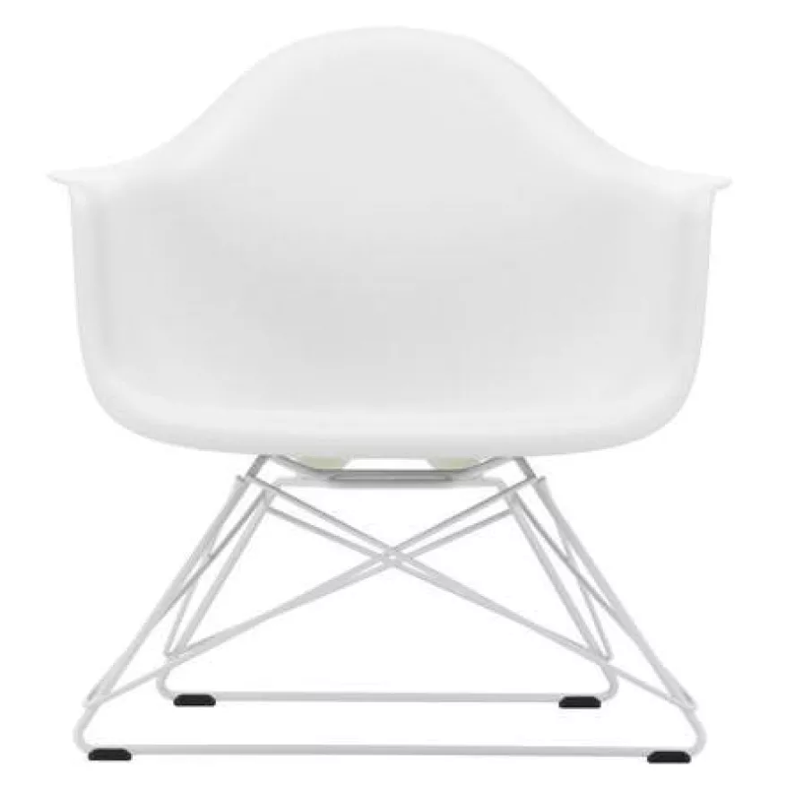 Vitra Eames LAR Loungestoel Wit Onderstel, Wit 3 Vitra Eames LAR Loungestoel Wit Onderstel, Wit